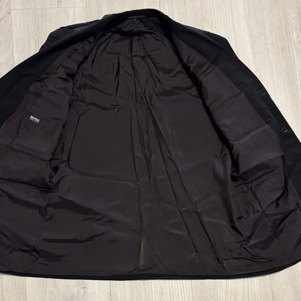 🔥BUNDLESALE Hugo Boss Classic Black Sport Coat Blazer Suit Jacket